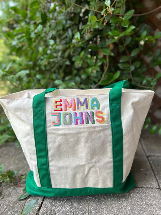 Custom Canvas Boat Tote